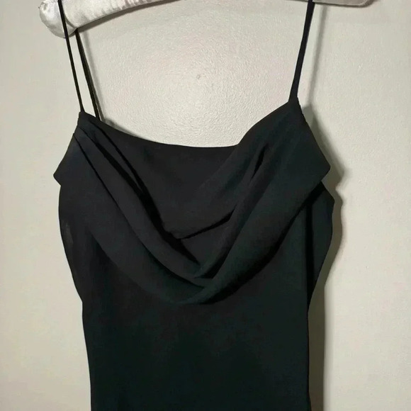Vintage JUMP drapey black dress 9/10 - Picture 4 of 6